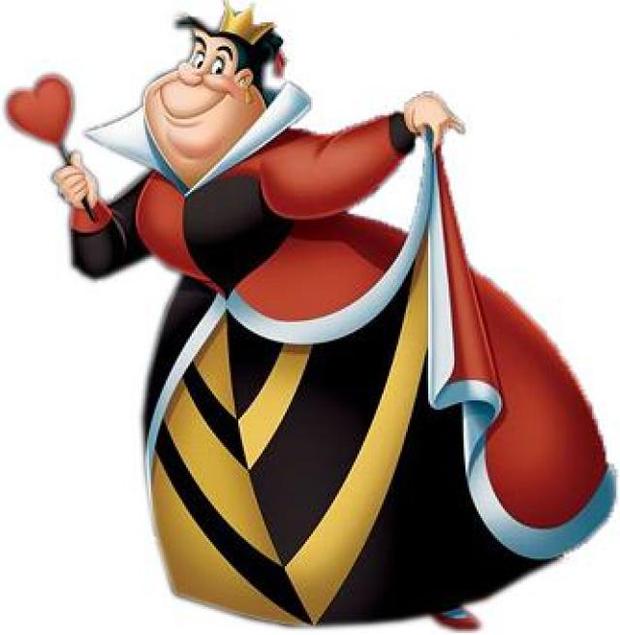 La reina de corazones "Alicia en el pais de las marravillas".