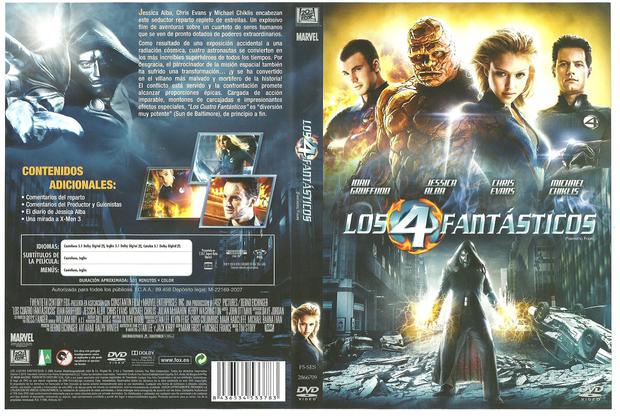 Caratula DVD "Los 4 Fantásticos".