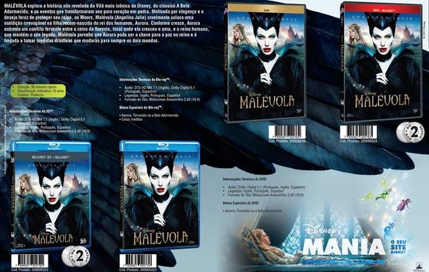 Ediciones de Malefica para Brasil.