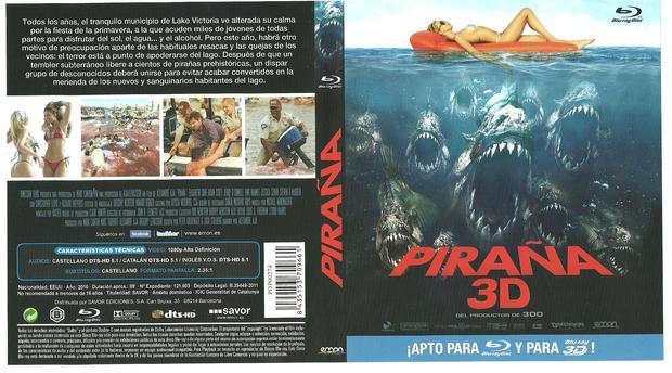 Caratula "Piraña 3D"