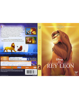 Caratula de "El rey león" con la portada de la colección.