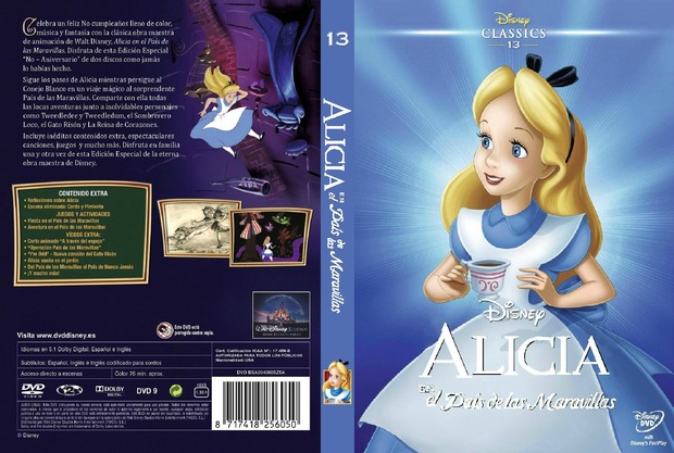 Clasico Nº13 "Alicia en el pais de las maravillas" caratula.