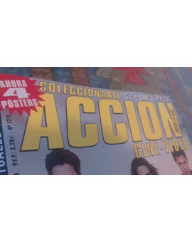 Revista Accion para coleccionar posters y fichas de peliculas