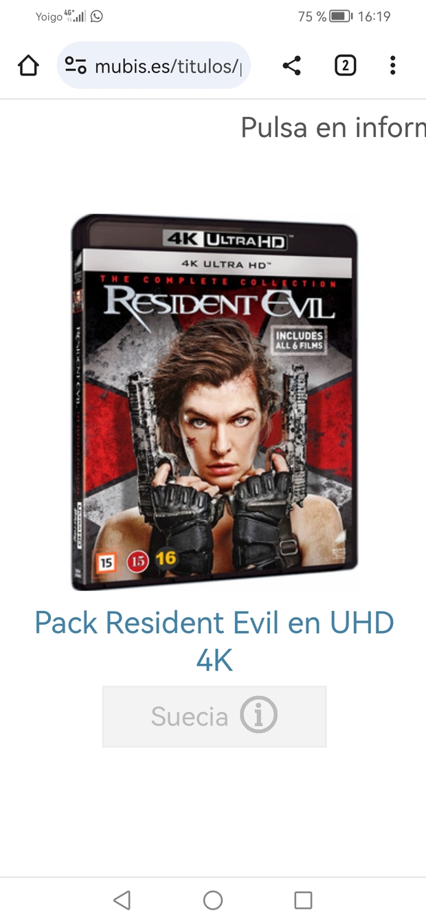 Resident evil pack 4k sueco o de Dinamarca todas en castellano