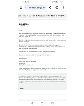 Oppenheimer cancelada por AMAZON