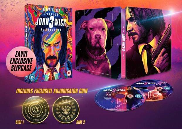 Diseño final steelbook John Wick 3 zavvi