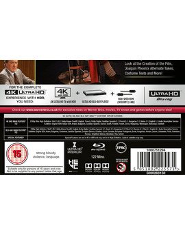 Contraportada de Joker 4k de UK para saber los audios