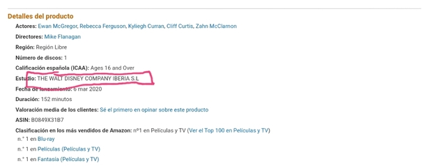 Ficha de Doctor Sueño de amazon.es