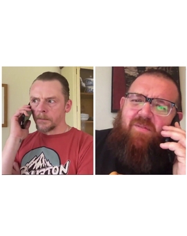 Simon Pegg y Nick Frost recrean la escena del plan de Zombies Party para protegernos del coronavirus