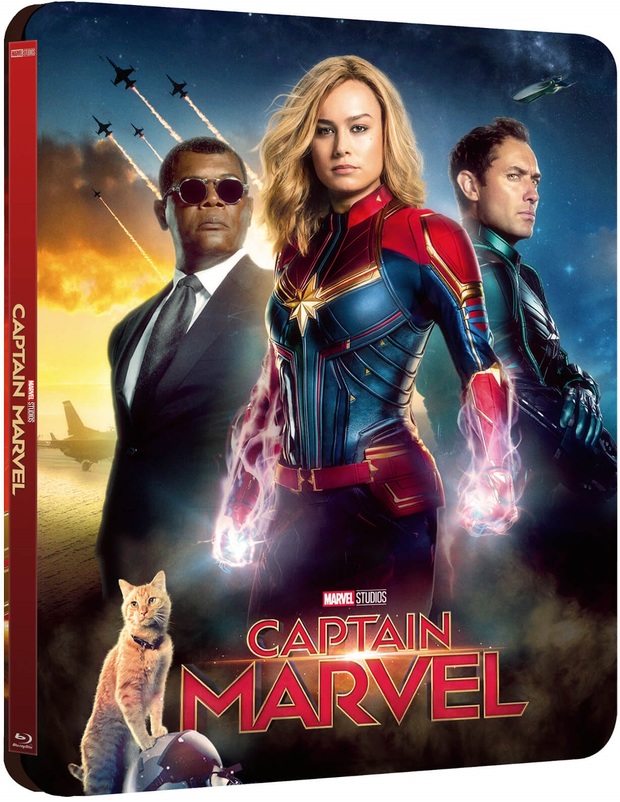 Steelbook con funda lenticular de 'Capitana Marvel' en zavvi