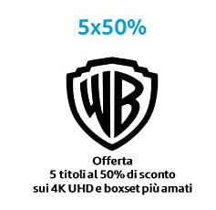 Ofertas de 5 al 50% de warner en Amazon Italia