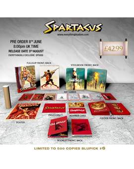 Edicion exclusiva de Espartaco en 4k de everythingBlu