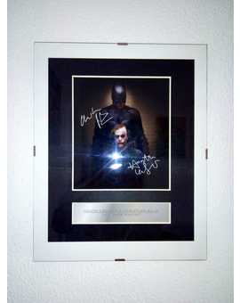 Cuadro firmado El Caballero Oscuro Heath Ledger y Christian Bale