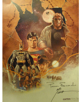 ...carteles de cine dedicados y visita sorpresa de "la familia"