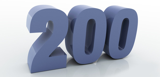 ...200...!!!! 