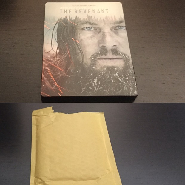 Recibido en sobre de papel steelbook de El Renacido