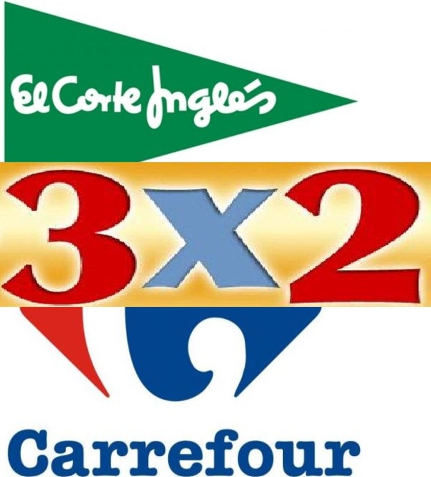 ¡Confirmado! 3x2 En el Corte Inglés y Carrefour