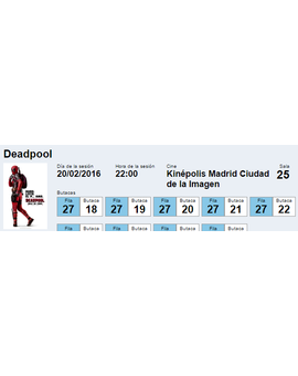 Ya tengo reservadas las entradas para Deadpool :D