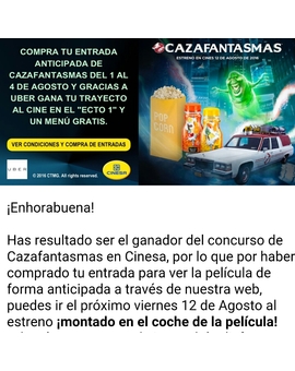 Voy a ir a ver la peli en el Ecto1!!! :D