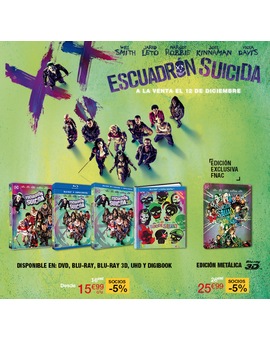 El steelbook de Escuadrón Suicida llevará 3D