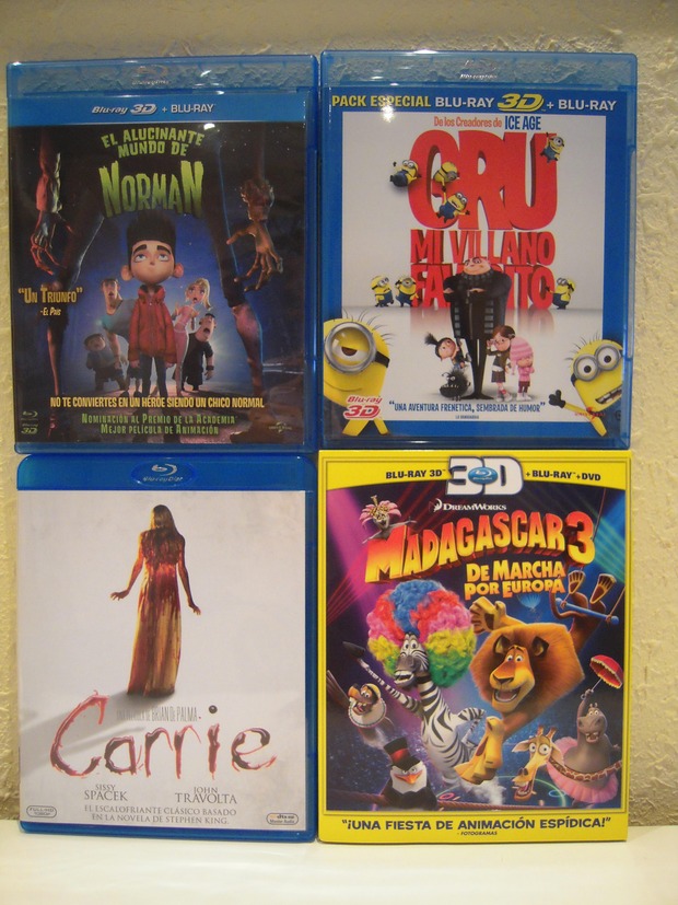 El Alucinante Mundo de Norman; Gru, Mi Villano Favorito; Carrie y Madagascar 3 (12/11/2013)