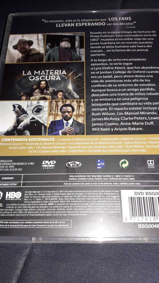 La materia oscura DVD 