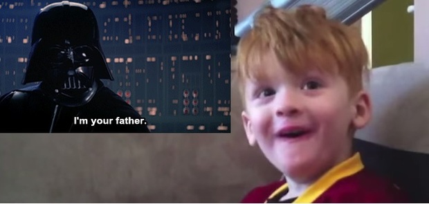"Yo soy tu PADRE" Reación de los niños...