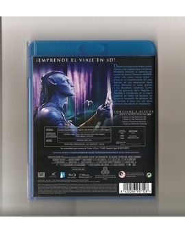 caratula trasera de Avatar edición limitada 3D