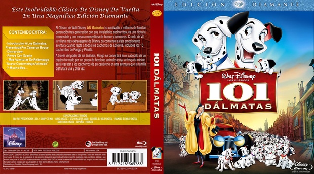 Aqui una caratula que hice para la edicion diamante de "101 Dalmatas"