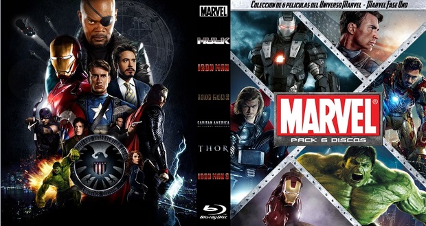 Los Vengadores fase 1 + Iron Man 3 Cover