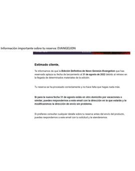 Nuevo retraso para evangelion, ahora para el 31 de agosto