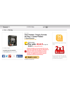 Pack Predator: Trilogía (Formato Blu-Ray) + Careta Predator