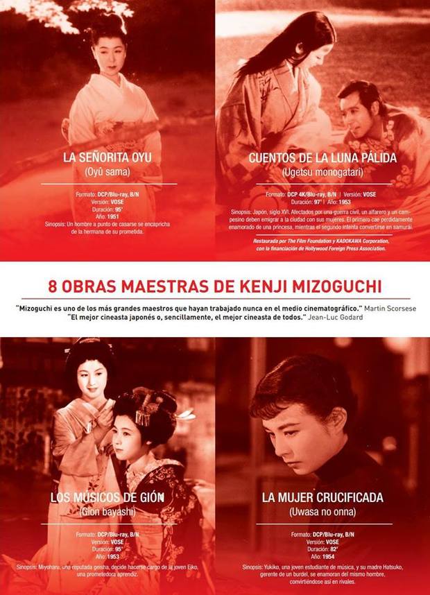 Capricci Cine distribuirá en España 8 obras maestras del cineasta japonés Kenji Mizoguchi