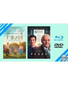 "Minari" y "El padre" en ediciones BD y DVD.