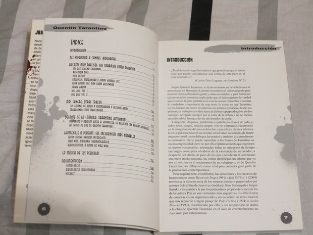 Libro: Quentin Tarantino índice foto 1