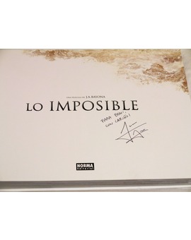 Lo Imposible art book firmado por J.A. Bayona