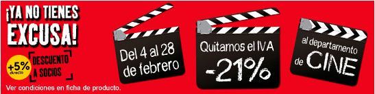 Mes sin IVA FNAC en cine