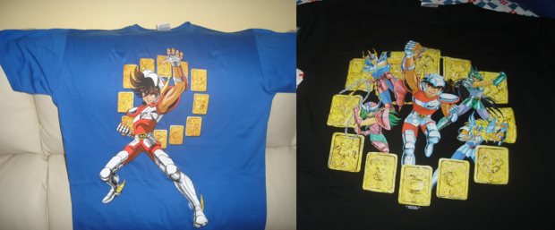 Caballeros del Zodíaco (saint Seiya) camisas