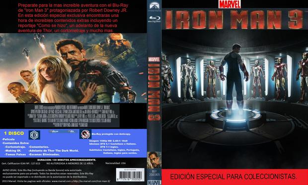 Aunque yo soy el k lo organizo... ¡Tambien subo mi caratula de Iron man 3!