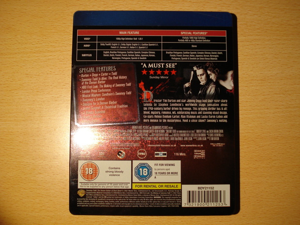 SWEENEY TODD (STEELBOOK UK)