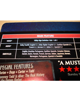 SWEENEY TODD (STEELBOOK UK)