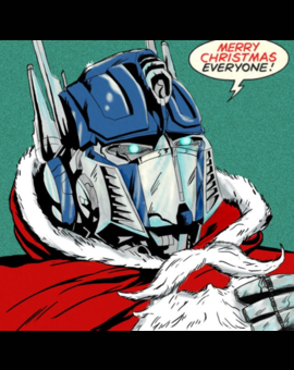 Optimus Prime y yo os deseamos feliz navidad