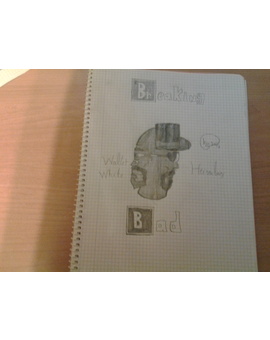 Fan art a mano de Breaking Bad,  se acepta todo tipo de críticas pero sin insultar