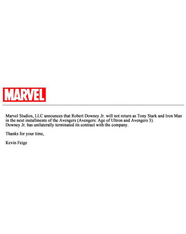 Robert Downey Jr. no interpretará más a Iron Man  