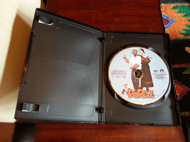 Robin Williams Walt Disney Popeye DVD Edición USA 2013 Edición Lleno De Risas Nutritivas Con Forma de Lata De Espinacas Interior