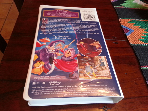 Merlín El Encantador VHS Edición USA Contraportada
