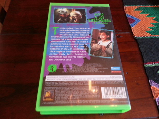 R.L.Stine Pesadillas La Máscara Maldita Año 1997 VHS Contraportada