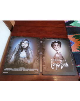 Tim Burton La Novia Cadáver Blu-ray Steelbook Entertainment Store Exclusive Edición UK Portada O Carátula Y Contraportada
