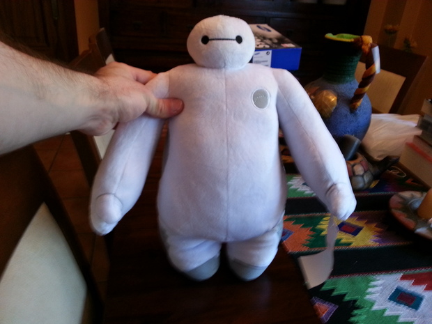 Muñeco De Peluche Del Robot Baymax 40 Centímetros De La Última Película De Walt Disney Big Hero 6 Parte Frontal