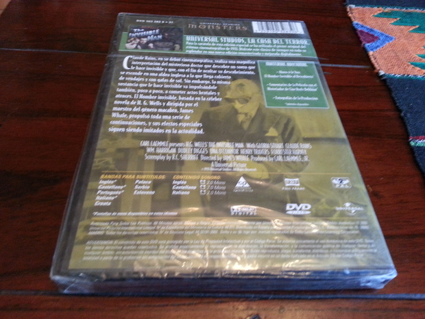 Claude Rains El Hombre Invisible DVD Nuevo Y Precintado De Fábrica Contraportada